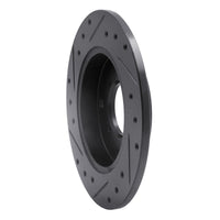 R1 Concepts R1 89-94 Suzuki Swift Rear Right Drilled & Slotted Black Brake Rotor