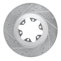 R1 Concepts R1 09-12 Chevrolet Colorado Front Left Drilled & Slotted Silver Brake Rotor
