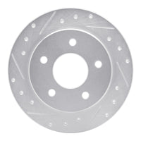 R1 Concepts R1 88-94 Buick Regal Rear Left Drilled & Slotted Silver Brake Rotor