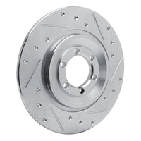 R1 Concepts R1 81-89 Alfa Romeo GTV-6 Rear Right Drilled & Slotted Silver Brake Rotor