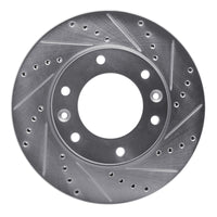 R1 Concepts R1 06-14 Hyundai Entourage Front Right Drilled & Slotted Silver Brake Rotor