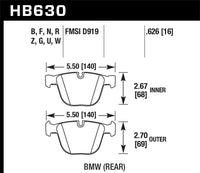 Hawk Performance Hawk 04-10 BMW 535i/545i/550i / 04-10 645Ci/650i /02-09 745i/745Li/750 HP+ Street Brake Pads