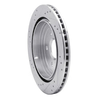 R1 Concepts R1 08-19 Cadillac CTS Rear Right Drilled & Slotted Silver Brake Rotor