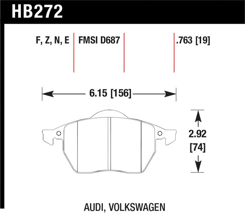 Hawk Performance Hawk HP+ Street Brake Pads