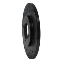 R1 Concepts R1 80-83 Toyota Corolla (US/Canada) Front Left Drilled & Slotted Black Brake Rotor