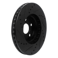 R1 Concepts R1 94-99 Toyota Celica Front Right Drilled & Slotted Black Brake Rotor