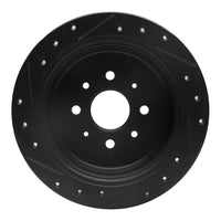 R1 Concepts R1 14-20 Peugeot 2008 (Mexico) Rear Right Drilled & Slotted Black Brake Rotor