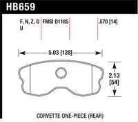 Hawk Performance Hawk 10-12 Chevy Corvette Grand Sport / 06-12 Corvette Z06 Rear Race DTC-70 Brake Pads