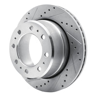 R1 Concepts R1 09-25 Dodge Ram 4000 (Mexico) Rear Left Drilled & Slotted Silver Brake Rotor