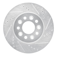 R1 Concepts R1 04-07 Ford Freestar Front Right Drilled & Slotted Silver Brake Rotor