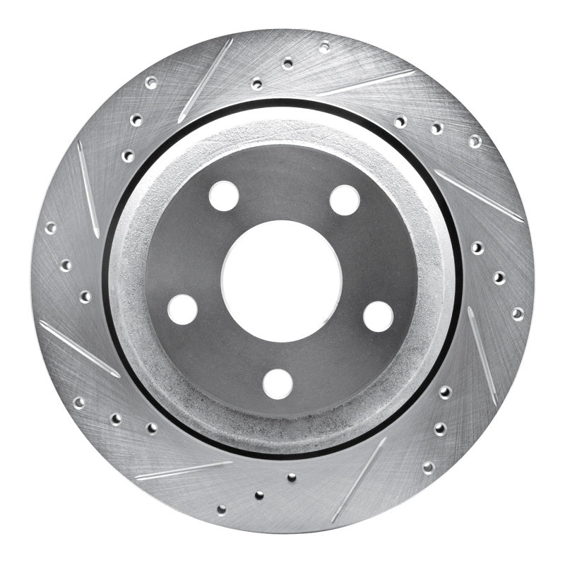 R1 Concepts R1 11-25 Dodge Durango Rear Left Drilled & Slotted Silver Brake Rotor