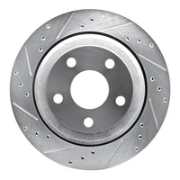 R1 Concepts R1 11-25 Dodge Durango Rear Left Drilled & Slotted Silver Brake Rotor