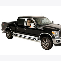 Putco 99-10 Ford SuperDuty Super Cab 6.5 ft Short Box - 8in Wide - 12pcs SS Rocker Panels
