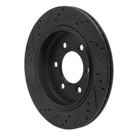 R1 Concepts R1 15-17 Ford F-150 RWD Rear Right Drilled & Slotted Black Brake Rotor