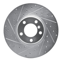 R1 Concepts R1 12-21 BMW 228I Front Left Drilled & Slotted Silver Brake Rotor