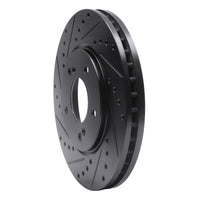 R1 Concepts R1 91-96 Acura NSX Front Left Drilled & Slotted Black Brake Rotor