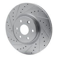 R1 Concepts R1 10-16 Cadillac SRX Front Left Drilled & Slotted Silver Brake Rotor