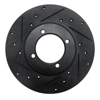 R1 Concepts R1 70-73 Nissan 240Z Front Left Drilled & Slotted Black Brake Rotor