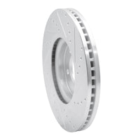 R1 Concepts R1 06-08 Jaguar S-Type Front Left Drilled & Slotted Silver Brake Rotor