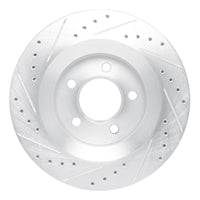 R1 Concepts R1 99-04 Chrysler 300M Front Right Drilled & Slotted Silver Brake Rotor