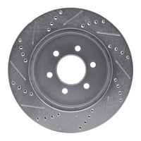 R1 Concepts R1 03-04 Dodge DAKOTA 4WD Front Right Drilled & Slotted Silver Brake Rotor