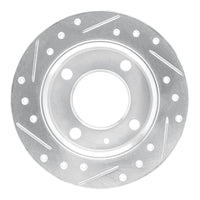 R1 Concepts R1 78-80 Ford Fiesta (USA/Canada) Front Right Drilled & Slotted Silver Brake Rotor