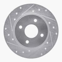 R1 Concepts R1 18-22 Ford Ecosport Rear Left Drilled & Slotted Silver Brake Rotor