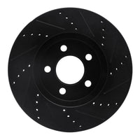 R1 Concepts R1 03-11 Ford Crown Victoria Front Left Drilled & Slotted Black Brake Rotor