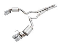AWE Tuning 2018+ Ford Mustang GT (S550) Cat-Back Exhaust - Touring Edition (Quad Chrome Silver Tips)