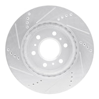 R1 Concepts R1 06-09 Buick TERRAZA Front Right Drilled & Slotted Silver Brake Rotor