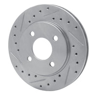 R1 Concepts R1 81-87 Chrysler Town & Country Front Left Drilled & Slotted Silver Brake Rotor