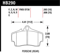 Hawk Performance Hawk HP+ Porsche Rear Brake Pads