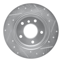 R1 Concepts R1 91-99 BMW 323I Rear Left Drilled & Slotted Silver Brake Rotor
