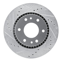 R1 Concepts R1 06-09 Buick Rainier Front Left Drilled & Slotted Silver Brake Rotor