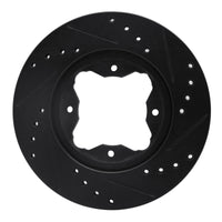 R1 Concepts R1 90-97 Acura CL Front Left Drilled & Slotted Black Brake Rotor