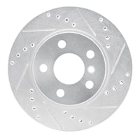 R1 Concepts R1 14-21 BMW i3 Front Right Drilled & Slotted Silver Brake Rotor