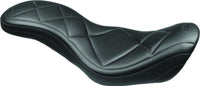 Mustang Motorcycle Mustang 14-17 Harley Fat Bob Super Tripper 1PC Seat Carbon - Black