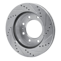 R1 Concepts R1 78-81 Dodge D200 Front Left Drilled & Slotted Silver Brake Rotor
