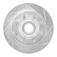 R1 Concepts R1 95-04 Ford E-350 Econoline Front Right Drilled & Slotted Silver Brake Rotor