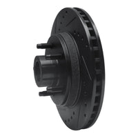 R1 Concepts R1 87-92 Lincoln Mark VII Front Left Drilled & Slotted Black Brake Rotor