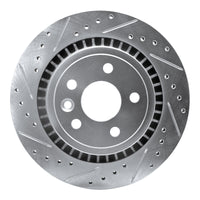 R1 Concepts R1 10-17 Volvo XC60 Rear Left Drilled & Slotted Silver Brake Rotor