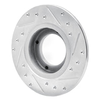 R1 Concepts R1 85-91 Subaru XT Rear Left Drilled & Slotted Silver Brake Rotor
