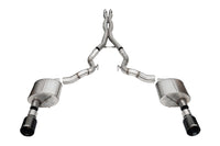 CORSA Performance Corsa 24+ Ford Mustang GT Conv Xtreme CatBk Ex.Sys 3.0in Dual Rear Exit w4.5in Black StraightCut Tip