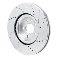 R1 Concepts R1 20-20 Jaguar F-Pace Front Left Drilled & Slotted Silver Brake Rotor