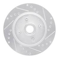 R1 Concepts R1 87-88 Ford Thunderbird Front Right Drilled & Slotted Silver Brake Rotor