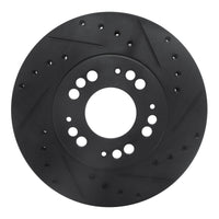 R1 Concepts R1 91-04 Dodge STEALTH Front Right Drilled & Slotted Black Brake Rotor