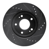 R1 Concepts R1 00-24 Chrysler SEBRING Front Left Drilled & Slotted Black Brake Rotor
