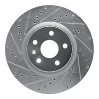 R1 Concepts R1 08-17 Cadillac CTS Front Left Drilled & Slotted Silver Brake Rotor