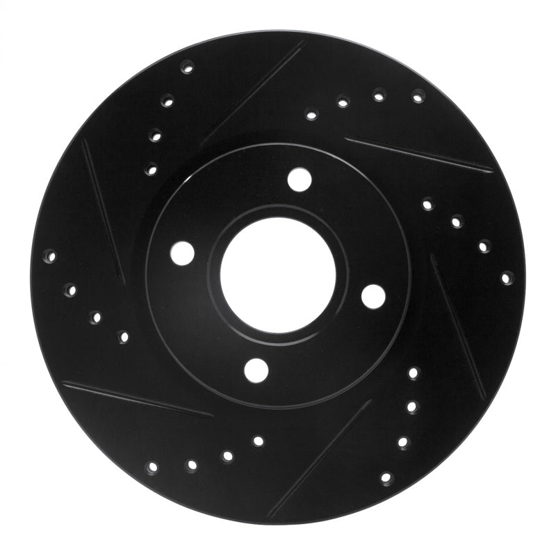 R1 Concepts R1 14-23 Ford Fiesta (USA/Canada) Front Left Drilled & Slotted Black Brake Rotor