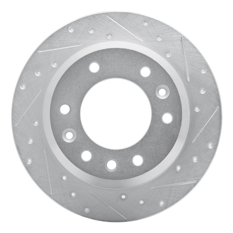R1 Concepts R1 06-14 Hyundai Entourage Rear Right Drilled & Slotted Silver Brake Rotor